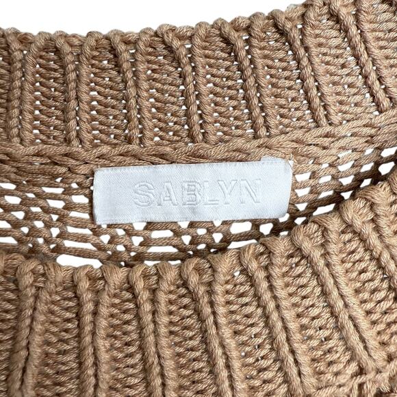 Sablyn Size L Mariella Open Knit Pullover Sweater Beach Coastal Cashmere Summer - Picture 5 of 9